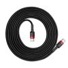 Cablu de date si incarcare Type-C Baseus Cafule PD2.0, 2 metri, 60W, negru/rosu