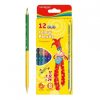 Set 12 creioane colorate Keyroad Traingular Duo, 2 capete (12 + 12 culori)