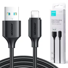   Cablu de date si incarcare Lightning (iPhone) Joyroom S-UL012A9, 2 metri, 2.4A, negru