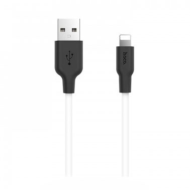 Cablu de date si incarcare Lightning (iPhone) Hoco X21, 1 metru, alb-negru