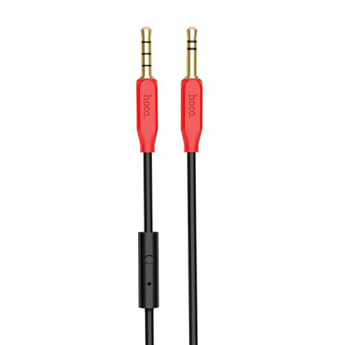 Cablu audio cu microfon Hoco UPA12, jack 3.5mm, 1 metru, negru