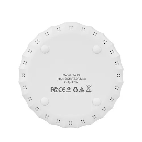 Incarcator wireless Hoco CW13 Sensible, 5W, alb