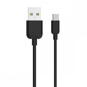   Cablu de date si incarcare MicroUSB USAMS US-SJ098, 1 metru, 2.1A, negru