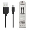 Cablu de date si incarcare MicroUSB USAMS US-SJ098, 1 metru, 2.1A, negru