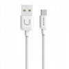 Cablu de date si incarcare MicroUSB USAMS US-SJ098, 1 metru, 2.1A, alb