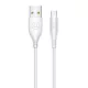 Cablu de date si incarcare MicroUSB USAMS U18, 1 metru, 2.0A, alb
