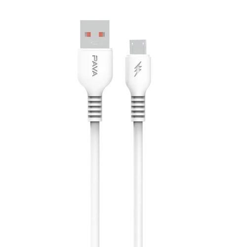Cablu de date si incarcare USB to MicroUSB Pavareal DC73M, 1 metru, 5A, alb