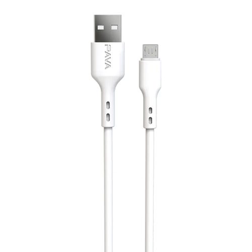 Cablu de date si incarcare USB to MicroUSB Pavareal DC181M, 1 metru, 3A, alb