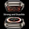 Ceas smartwatch Series 8 Ultra, Bluetooth 5.0, incarcare wireless, monitorizare puls, aplicatii sport, argintiu cu curea neagra
