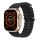 Ceas smartwatch Series 8 Ultra, Bluetooth 5.0, incarcare wireless, monitorizare puls, aplicatii sport, auriu cu curea neagra