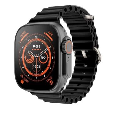   Ceas smartwatch Series 8 Ultra, Bluetooth 5.0, incarcare wireless, monitorizare puls, aplicatii sport, negru