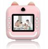 Aparat foto, camera video Full HD pentru copii, imprimanta termica incorporata, roz