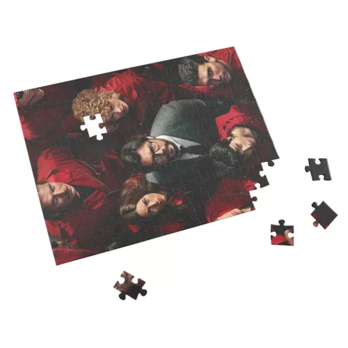 Puzzle 80 piese, 20 x 15 cm, personaje Casa de Papel, model 3