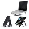 Suport/stand de birou Andowl Q-ZJ009, pentru laptop, tableta, telefon, pliabil, reglabil, negru