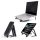 Suport/stand de birou Andowl Q-ZJ009, pentru laptop, tableta, telefon, pliabil, reglabil, negru