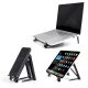 Suport/stand de birou Andowl Q-ZJ009, pentru laptop, tableta, telefon, pliabil, reglabil, negru
