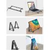 Suport/stand de birou Andowl Q-ZJ009, pentru laptop, tableta, telefon, pliabil, reglabil, negru