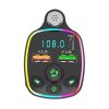 Modulator FM Bluetooth Andowl Q-C74, 2 porturi USB + 1 port PD, 5V/3.1A, lumini RGB, ecran LED, microfon handsfree, negru