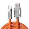 Cablu date si Incarcare USB to USB-C/PD Andowl Q-SJ960, 5A, 1 metru, capete metalice, cablu gros, portocaliu