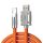 Cablu date si Incarcare USB to USB-C/PD Andowl Q-SJ960, 5A, 1 metru, capete metalice, cablu gros, portocaliu