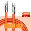 Cablu date si Incarcare USB-C to USB-C (Type-C to Type-C) Andowl Q-SJ950, 60W, 1 metru, capete metalice, cablu gros, portocaliu