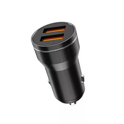 Incarcator auto Jellico F2S, dual port USB, 18W, 3.1A, negru