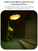 Lampa LED cu suport creioane si ascutitoare, functie lampa de veghe, dinozaur galben
