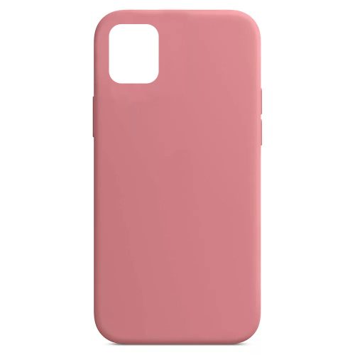 Husa Apple iPhone 11 Luxury Silicone, catifea in interior, roz pal