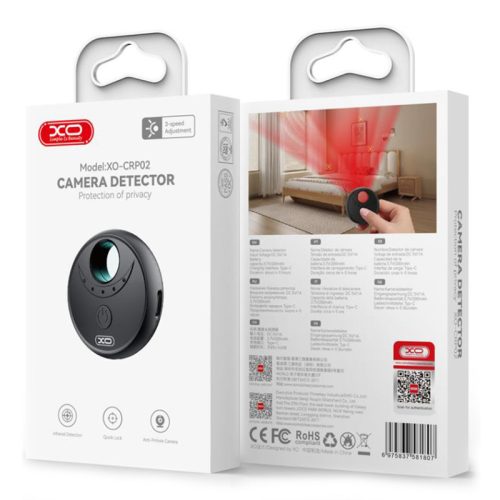 Smart Detector XO CRP02, detector camere video ascunse, InfraRed, 10 m radius, negru