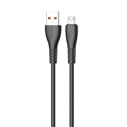 Cablu de date si incarcare USB to MicroUSB Pavareal DC99M, 1 metru, 5A, negru