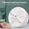 Mini masina de spalat rufe si vase Turbine Wash, 60W, alimentare USB, 9.5 x7.5 cm, alba