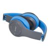 Casti audio P47, Bluetooth 5.0 + EDR, microfon, suport card MicroSD, albastru/gri
