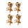 Stickere Ballerina Cappuccina, Vinyl / PP autoadeziva Glossy, 4 bucati