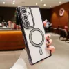 Husa Samsung Galaxy A17, Electroplating Bling Magsafe, protectie camera, negra