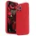 Husa Samaung Galaxy S25 FE Luxury Silicone, catifea in interior, protectie camere, rosu