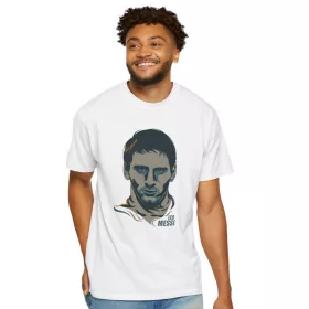   Tricou personalizat alb, copii/adulti, design Messi 1, modal, diverse marimi