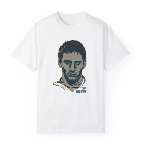 Tricou personalizat alb, copii/adulti, design Messi 1, modal, diverse marimi