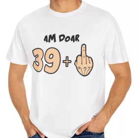   Tricou personalizat alb, unisex, varsta ta +, modal, diverse marimi