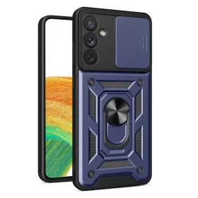   Husa Samsung Galaxy A15 5G, Camshield Armor, inel sustinere, protectie camera, albastra