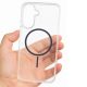 Husa protectie Samsung Galaxy A16, Colorful MagSafe, TPU, clear gray