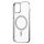 Husa Apple iPhone 12, Electroplated Magsafe TPU, transparenta cu marginii argintii