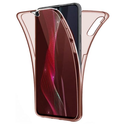 Husa Full TPU 360° pentru Samsung Galaxy A7 2017 (fata + spate), rose gold transparent