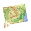 Puzzle 120 piese, 20 x 29 cm, carton alb perlat, harta Romaniei