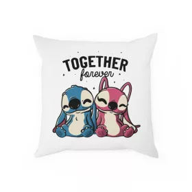   Perna decorativa personalizata, 40 x 40 cm, alba, mata, husa detasabila, model 4