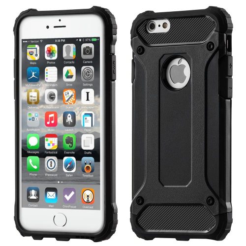 Husa Armor Case pentru Apple iPhone 6/6S, hibrid (TPU + Plastic), neagra