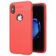Husa de protectie Apple iPhone X/XS, model Litchi, silicon moale, rosu