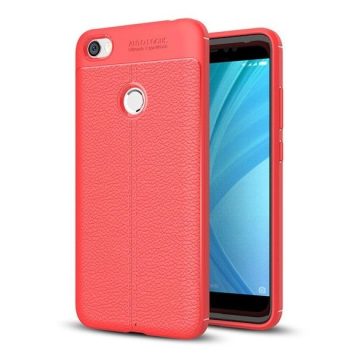   Husa de protectie Xiaomi Redmi Note 5A Prime, model Litchi, silicon moale, rosu