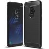 Husa de protectie Carbon Stripe pentru Samsung Galaxy S9 Plus, silicon moale, negru