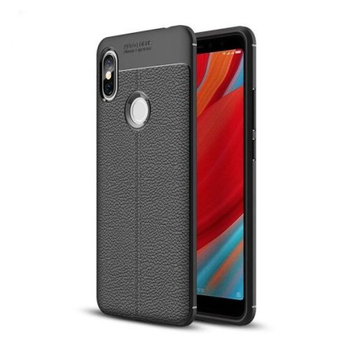 Husa de protectie Xiaomi Redmi S2, model Litchi, silicon moale, negru