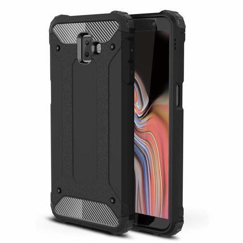  Husa Armor Case pentru Samsung Galaxy J6 Plus 2018, hibrid (TPU + Plastic), neagra